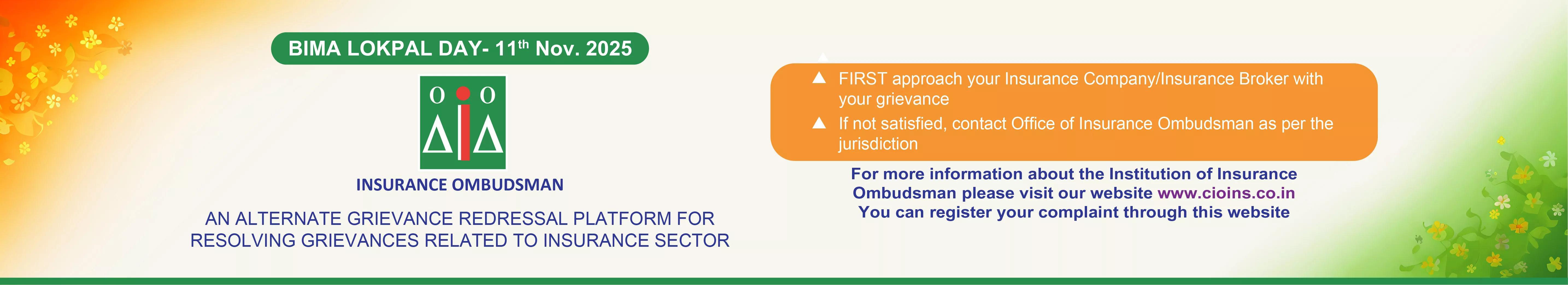 Bima Lokpal Day 2024 banner by Insurance Ombudsman