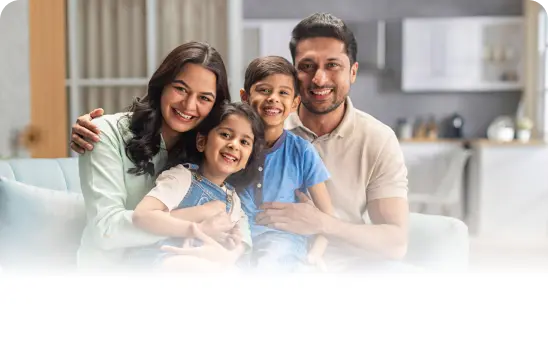 Family with Piggy Bank